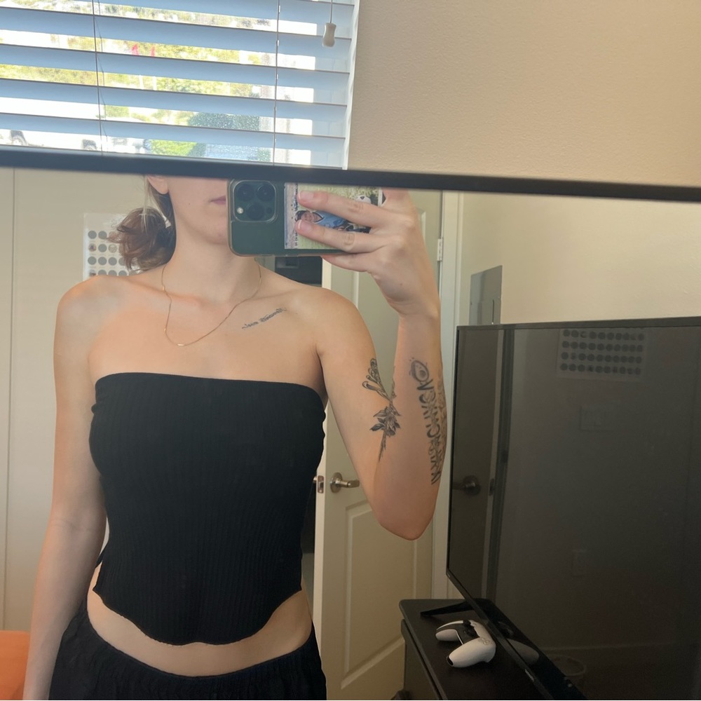 White fox tube top
